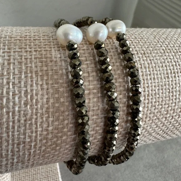 Freshwater Pearl And Pyrite Beaded Stretch
By Colleen Lopez - Picture 3 of 10